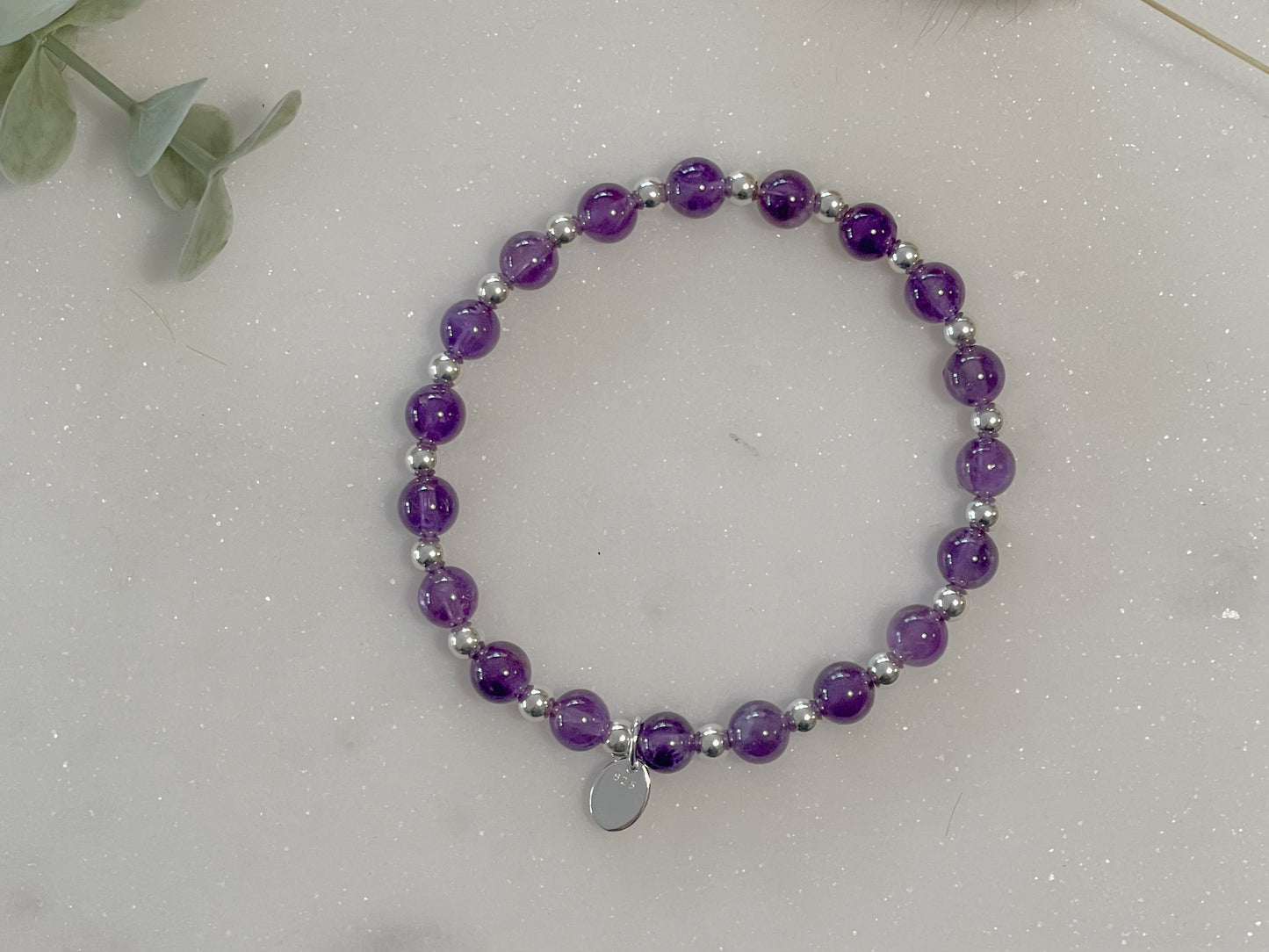 Amethyst Beaded Bracelet
