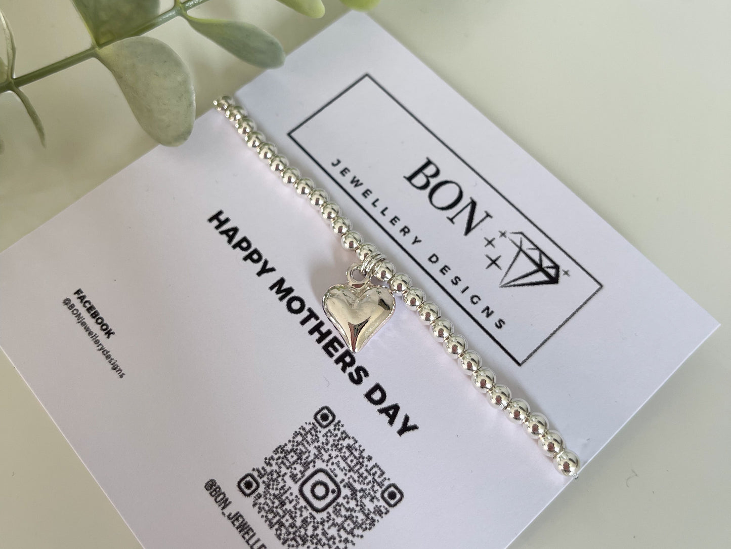 Chunky Heart Silver Plated