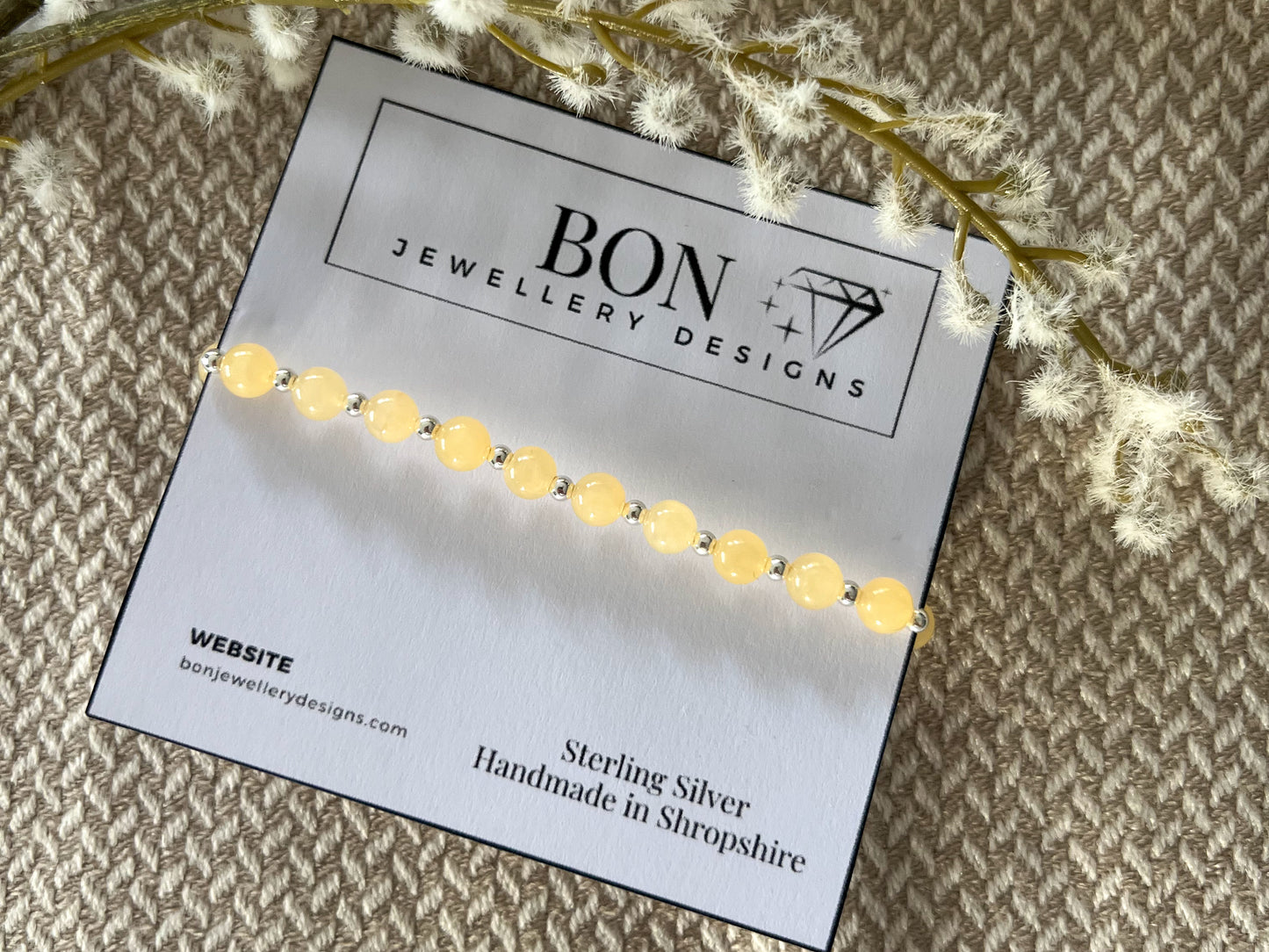 Aragonite Beaded Bracelet - Selection