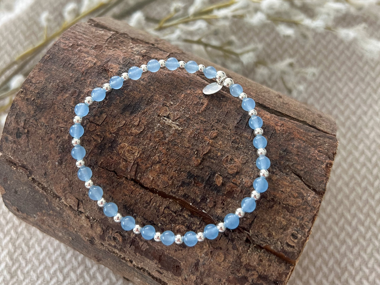 Pale Blue Beaded Bracelet