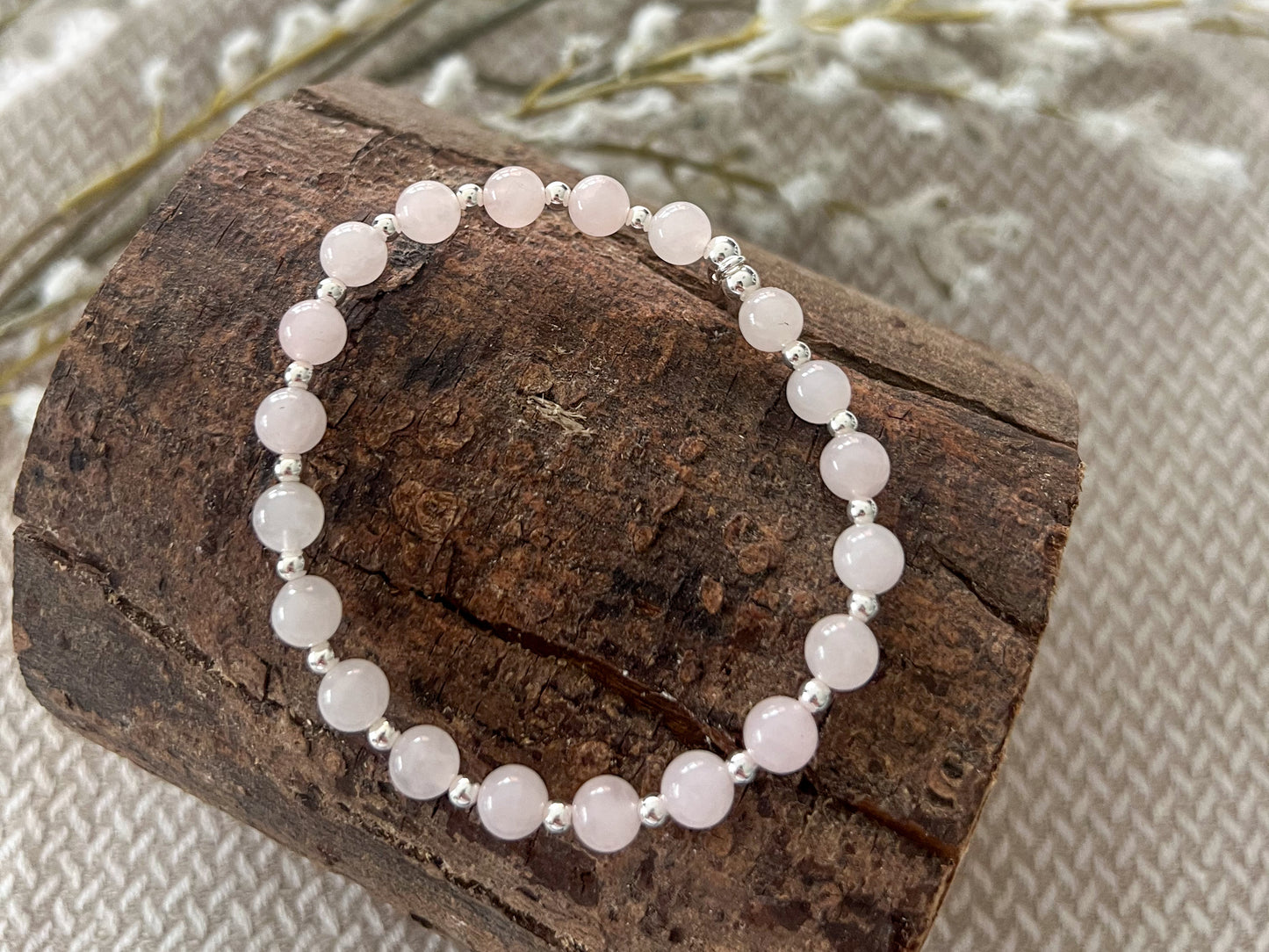Rose Quartz Chunky Beaded Bracelet