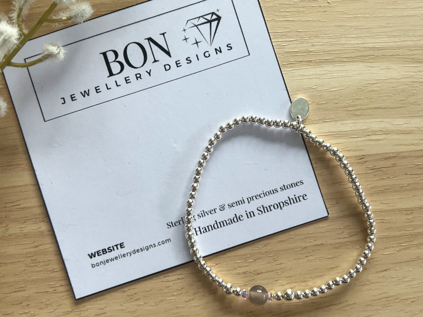 Grey Agate Beaded Bracelets - Selection