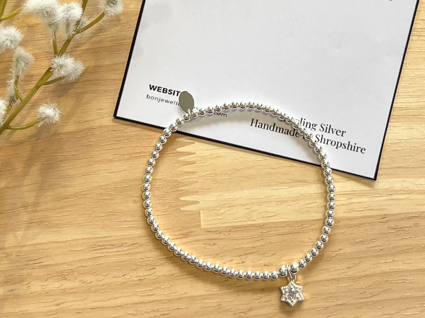 Silver sparkly online bracelet