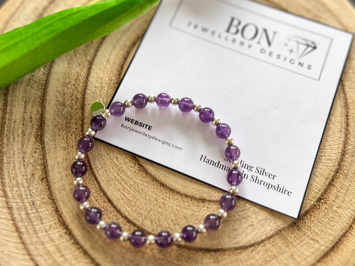 Amethyst Beaded Bracelet