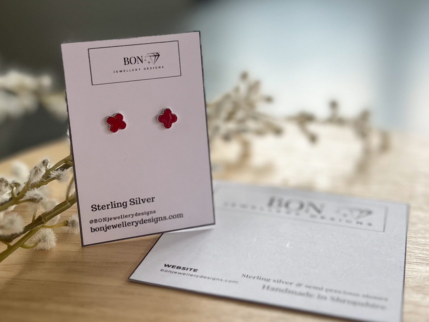 Red Clover Earrings