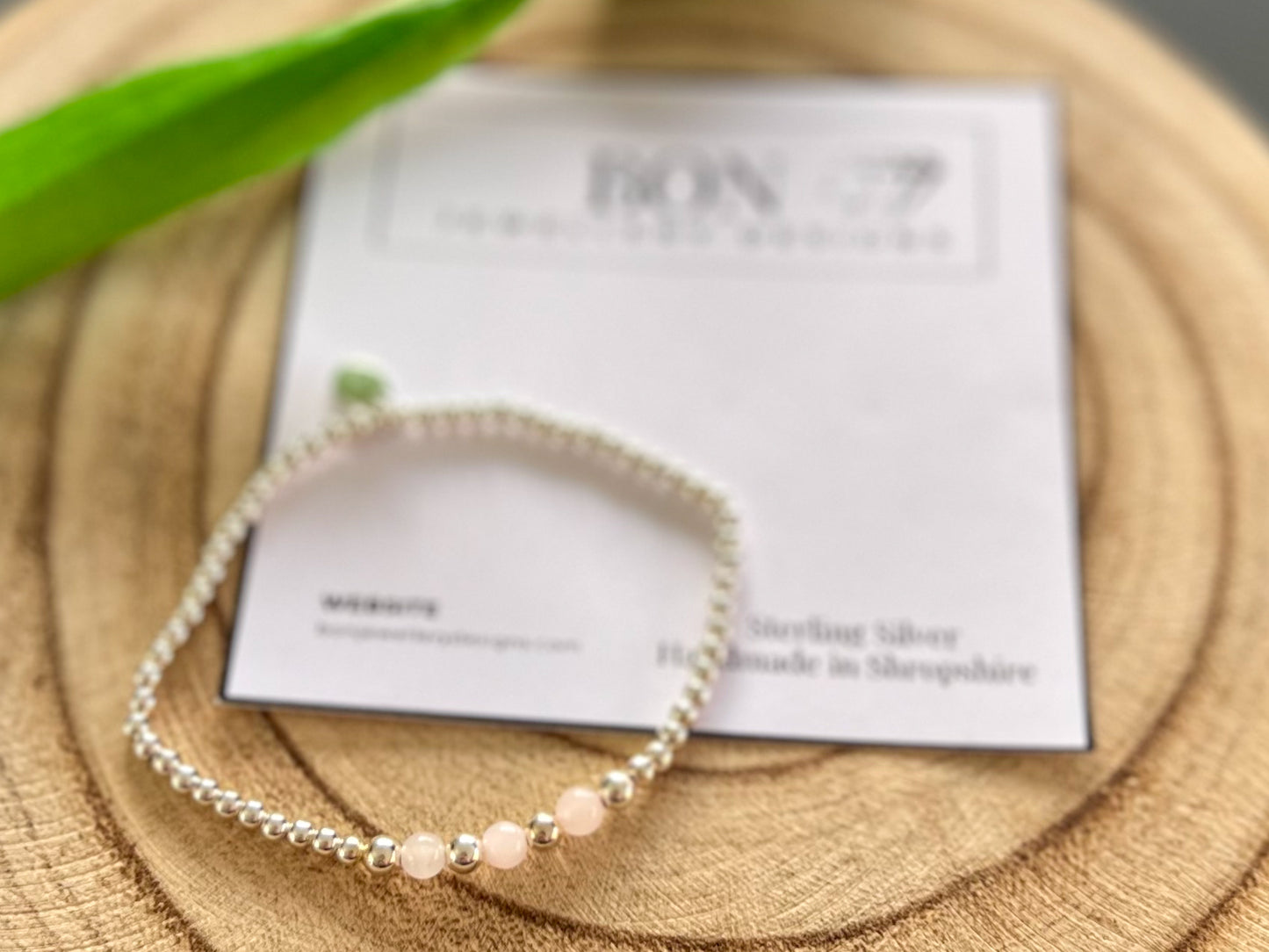 Small Rose Quartz Bead Bracelet